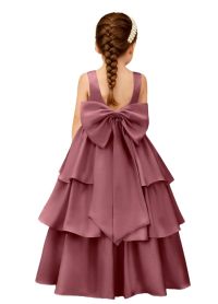 A large A-line silhouette with a three-layer cake skirt featuring tiered layers