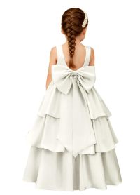 A large A-line silhouette with a three-layer cake skirt featuring tiered layers