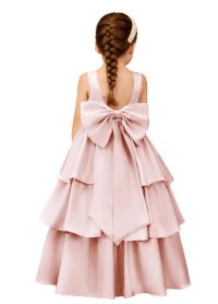 A large A-line silhouette with a three-layer cake skirt featuring tiered layers