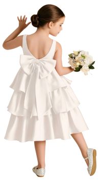A-line skirt, three-tiered cake skirt, tea-length (mid-lower calf, between the knee and ankle)