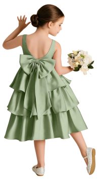 A-line skirt, three-tiered cake skirt, tea-length (mid-lower calf, between the knee and ankle)