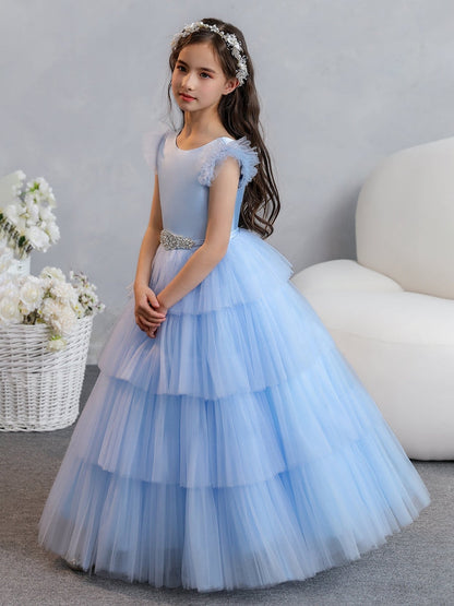 Black Long A-line Tulle Flower Girl Dresses (Copy)
