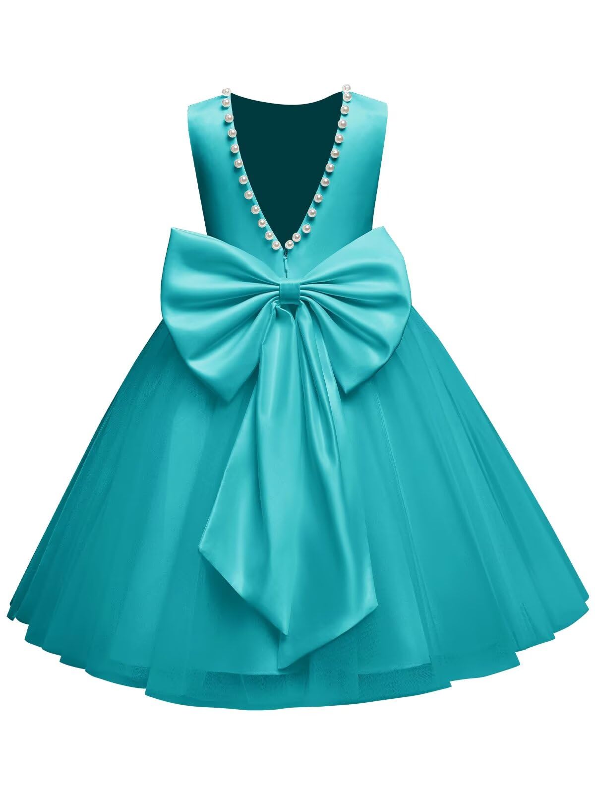The bodice is crafted from fine matte satin, and the skirt is made of multiple layers of soft tulle. It features great draping, light and full without being bulky.