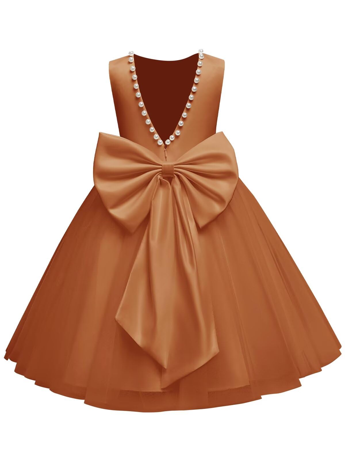 The bodice is crafted from fine matte satin, and the skirt is made of multiple layers of soft tulle. It features great draping, light and full without being bulky.