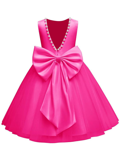 The bodice is crafted from fine matte satin, and the skirt is made of multiple layers of soft tulle. It features great draping, light and full without being bulky.