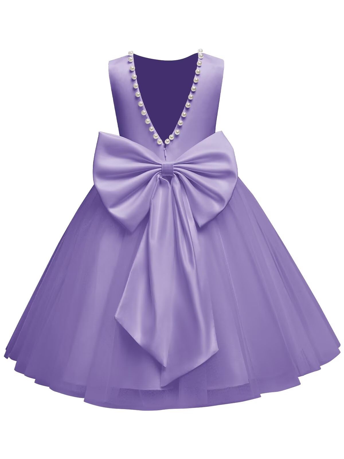 The bodice is crafted from fine matte satin, and the skirt is made of multiple layers of soft tulle. It features great draping, light and full without being bulky.