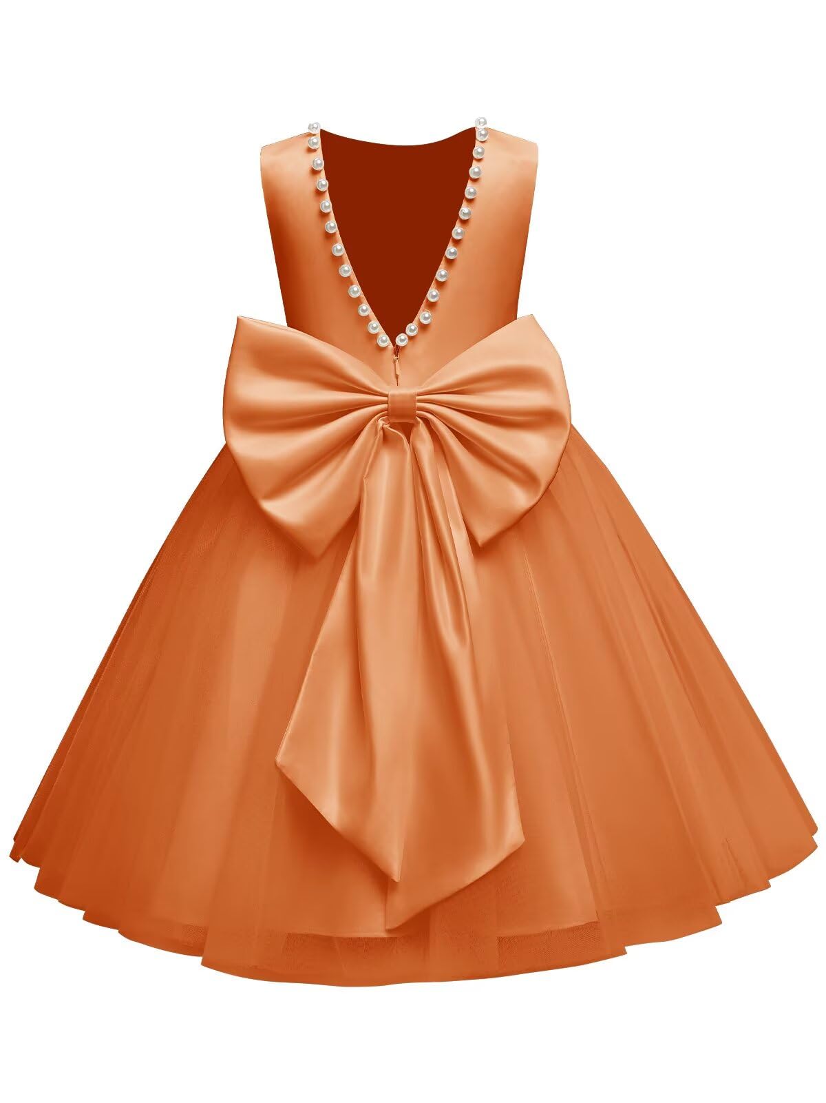 The bodice is crafted from fine matte satin, and the skirt is made of multiple layers of soft tulle. It features great draping, light and full without being bulky.